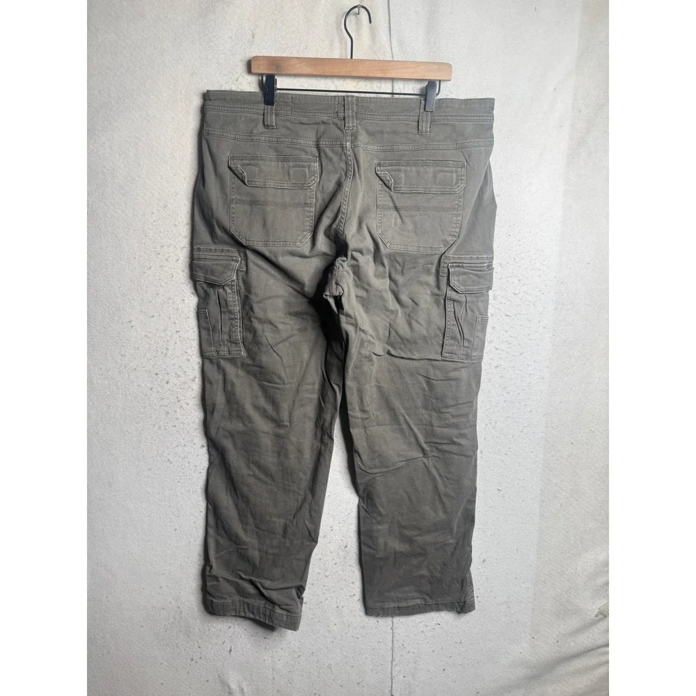 RedHead Flannel Lined Cargo Pants Mens 40x32 Green Cotton Blend Work Wear